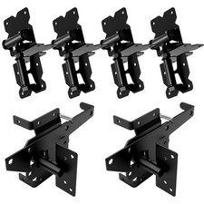Stainless Steel Self Closing Gate Hinge and Latch Hardware Kit, Heavy Duty Ad...