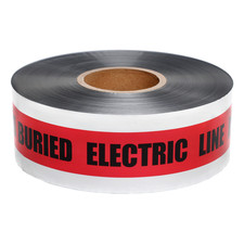 Presco Underground Detectable Tape: 3 in. x 1000 ft. CAUTION BURIED ELECTRIC LIN