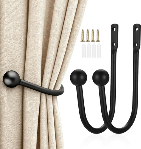 Metal curtain holdbacks - holdbacks,, 2