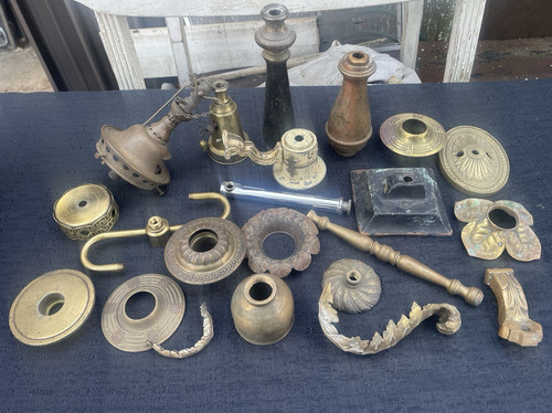 Lot assorted antique lamp - lot,