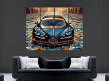 BUGATTI VEYRON POSTER SUPER SPORT CAR WALL CONCEPT ART LARGE GIANT