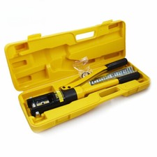 16T Hydraulic Wire Crimper Crimping Tool Battery Cable Lug Terminal W/11 Dies