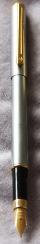 Fountain pen brushed - brushed, chrome