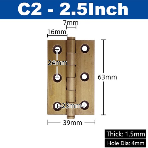 Brass door butt hinge cabinet - brass,