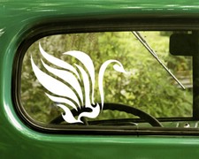 2 TRIBAL SWAN DECAL Bird