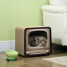 PawHut 2 in 1 Cat House TV