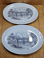2x J&G Meakin 'IGHTHAM MOTE' Serving Platters - 30cm - Duck Egg Blue