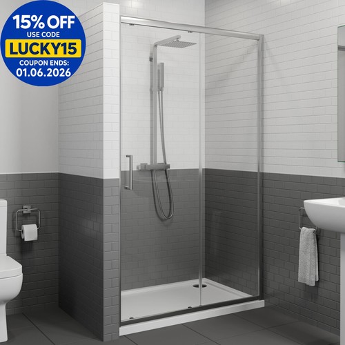 Sliding shower door - sliding, enclosure