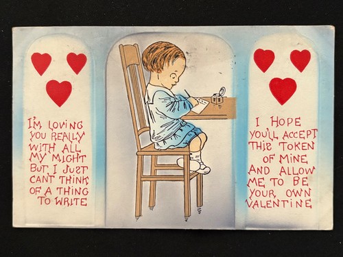 Old antique valentine - old,
