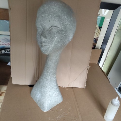 Vintage mannequin head - vintage, swan