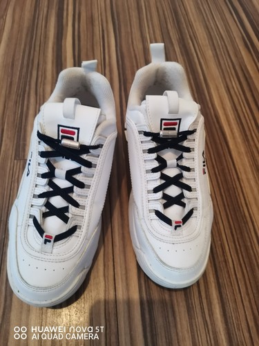 Fila white trainers - white, size