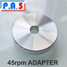 ALUMINIUM 45rpm Turntable Adapter for 45 7" Vinyl Record Decks Technics Stanton/