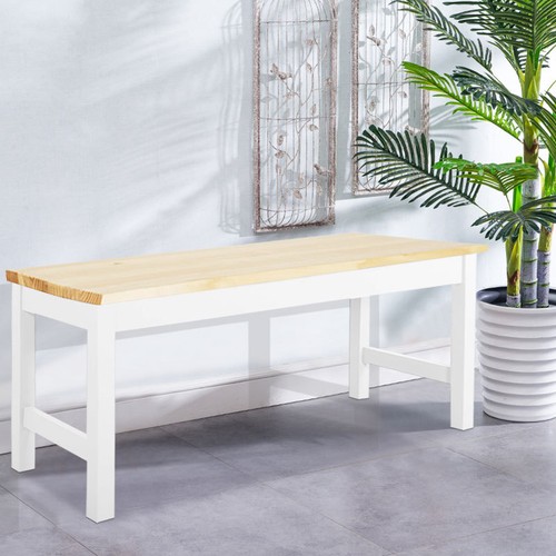 Soild pine wooden long seat - wooden,