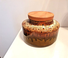 John FFrench Arklow  Studio Pottery Vintage Large Pot Jar with lid  Ireland