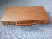 💙WH Smith Art Watercolour Art Box Wood, Clip Clasps, Carry Handle💙