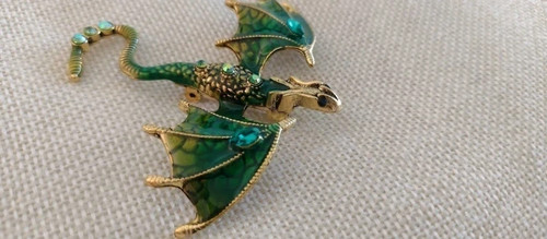 Green shades enamel rhinestone - green,
