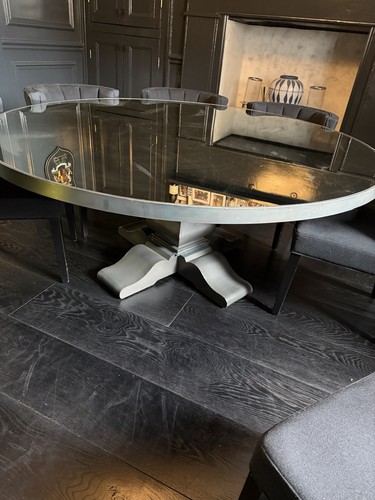 Glass and mirrored dinning - and,