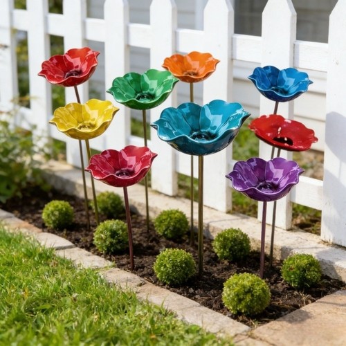 Handmade metal flower garden - flower,