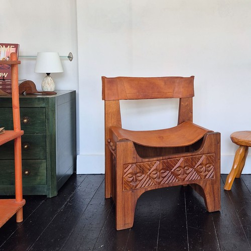 Vintage brutalist leather - vintage,