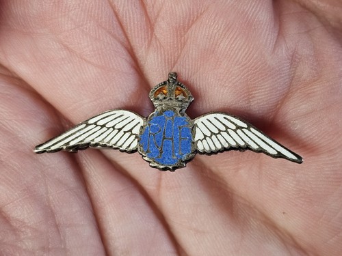 Ww2 raf silver and - and, enamel