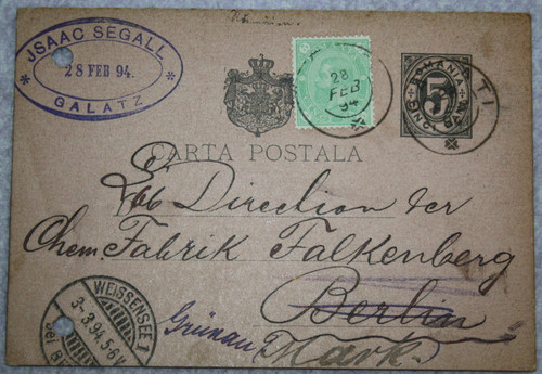 Postal stationery from - gs.,