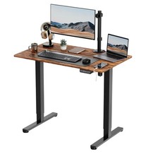 VonHaus Electric Standing Desk Height Adjustable Sit Stand Desk w/ USB-C Black