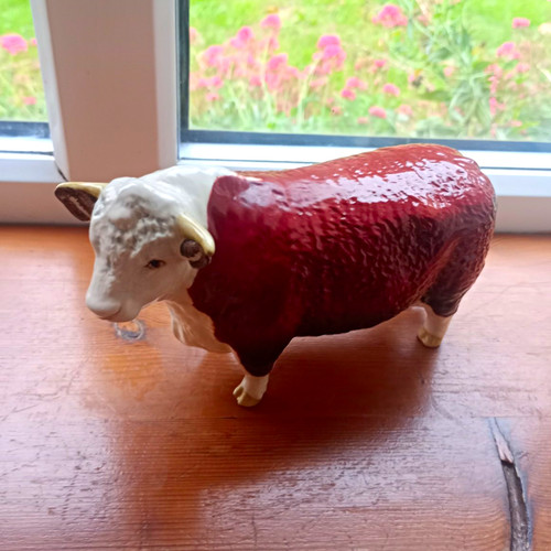 Beswick ceramic bull hereford - ceramic,