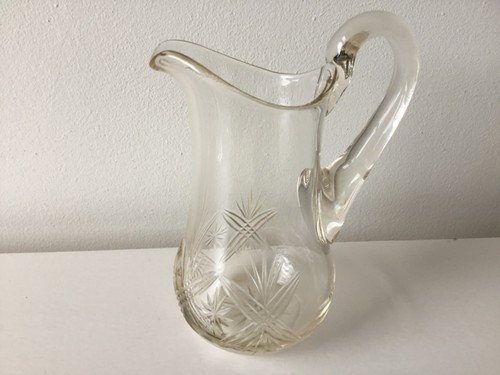 Vintage cut glass starburst - glass,
