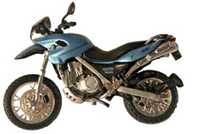bmw motorbike model blue Metal