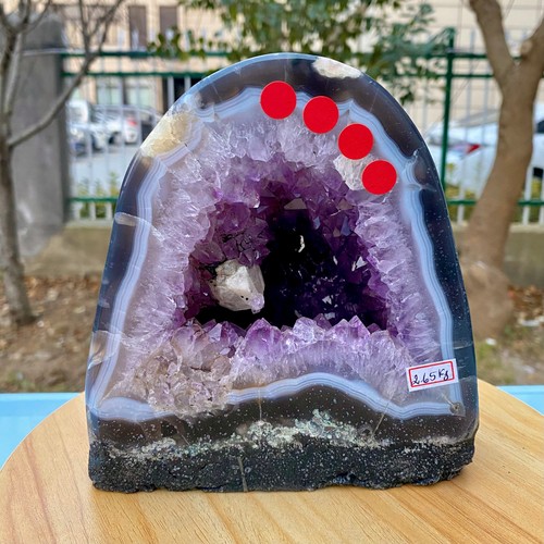 82lb natural agate - 5.82lb, amethyst