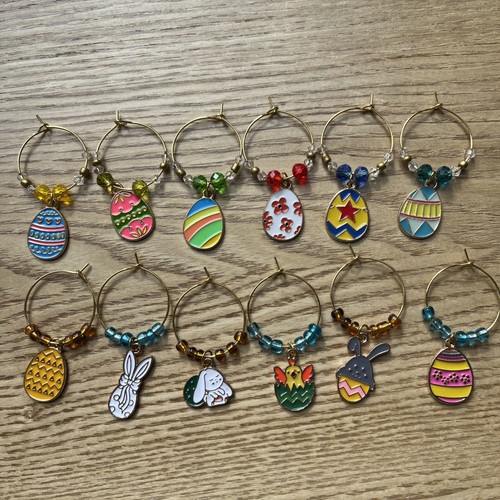 Wine glass charms set - glass,