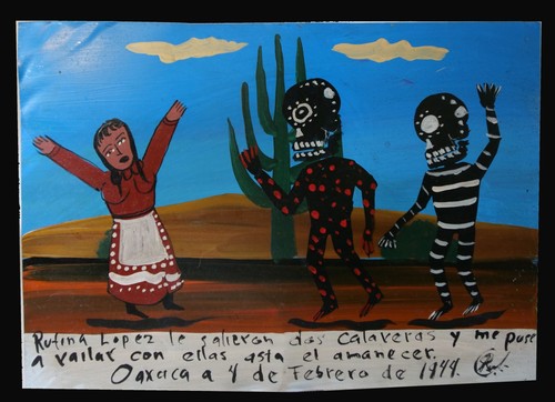 Mexican folk art voto - mexican, ex