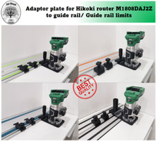 Adaptor Hikoki router M1808DAJ2Z to guide rail track groove Made in UK Heavy dut