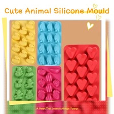 Silicone Ice Tray Mold Cube Mould Jelly Maker Slot Chocolate Duck Penguin Bear 