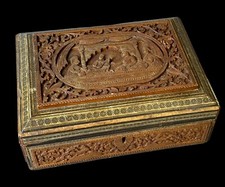 A 19th-century Anglo Indian carved Sadeli box.