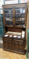 Ercol Vintage Dark Wood Display Cabinet Dresser Sideboard Bookcase