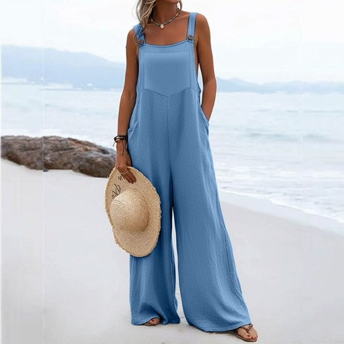 Womens sleeveless wide - sleeveless, leg