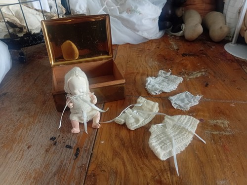 Antique kewpie doll with two - kewpie,