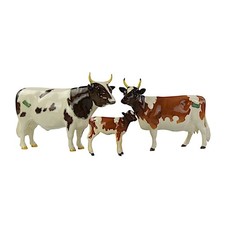 Beswick Ayrshire Cattle Family, Bull, Cow And Calf, 1454B