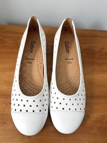 Gabor white leather summer - leather,