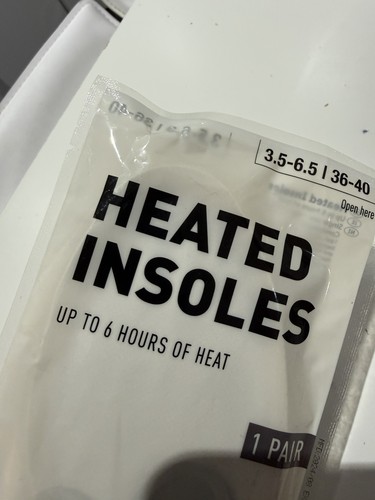 Pair heated insoles to 6 - pair, up