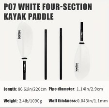 White Kayak Paddle 4 Piece All