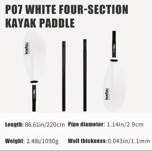 White kayak paddle 220 - kayak, piece