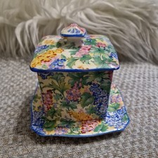Rare Royal Winton Somerset Chintz Preserve Pot