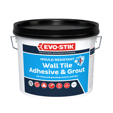 EVO-STIK Wall Tile Adhesive and Grout White – Mould Resistant, Waterproof, Ready