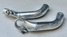 Aluminium Stubby Bar ends, Silver (like Onza) - Retro