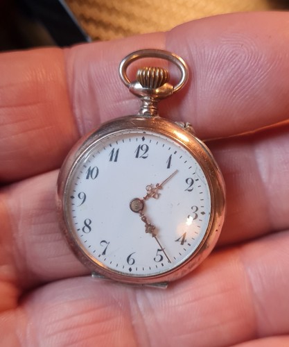 Silver pocket watch 10 rubis - silver,