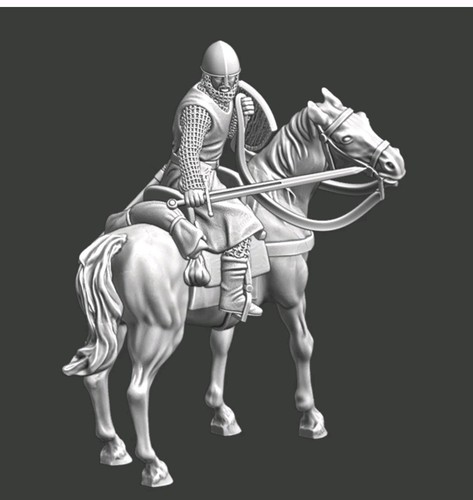 54mm unpainted mounted knight