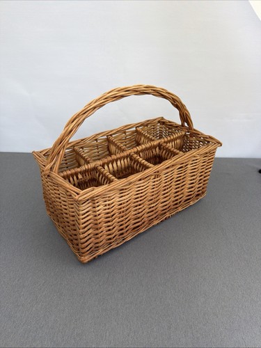 Vintage wicker wine bottle - vintage,