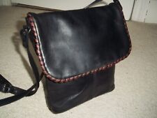 EXQUISITE VINTAGE BLACK LEATHER BUCKET BAG/SHOULDER BAG/CROSSBODY